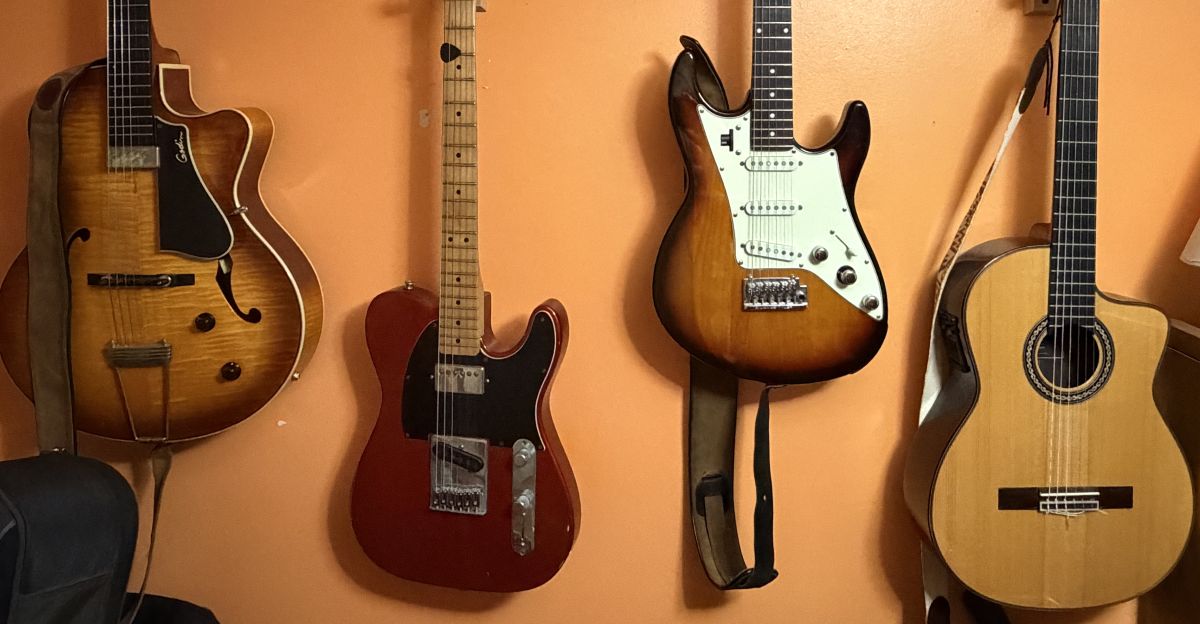 Guitars in the practice room